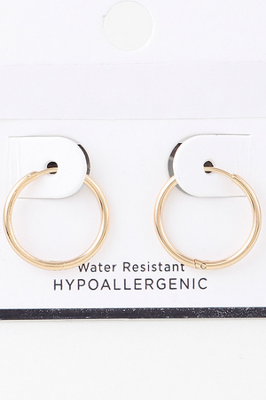 Classic Shiny Hoop Earrings