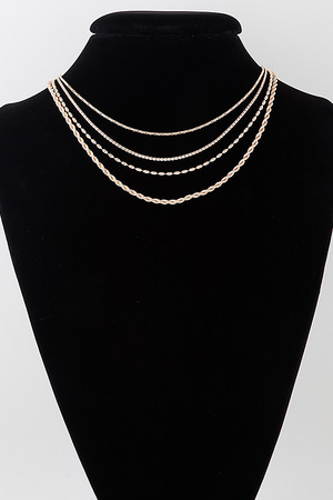 Multi Twisted Chain Necklace
