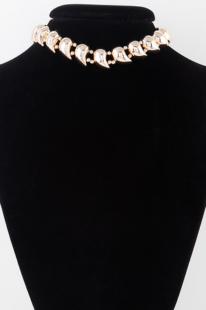 Shiny Shark Tooth Choker Necklace