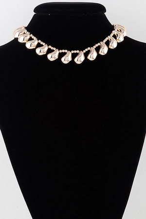 Shiny Teardrop Choker Necklace