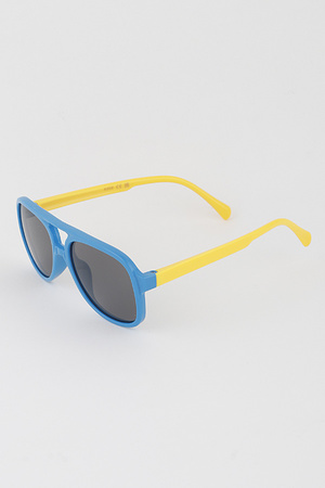 Two Toned Aviator Polarized Sunglasses