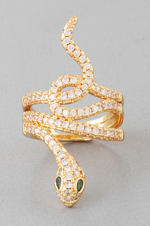 Bejeweled Snake Ring