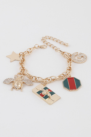 Killer Bee Charms Bracelet