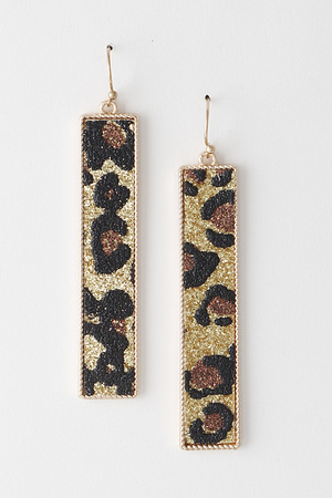 Glitter Vertical Bar Earrings