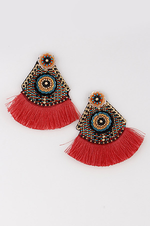 Triangle Tassel Statement Earring 9ECD6