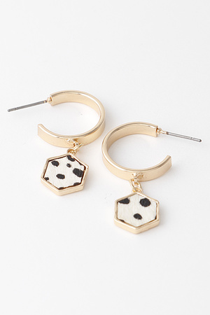 Geometric Animal Print Earrings