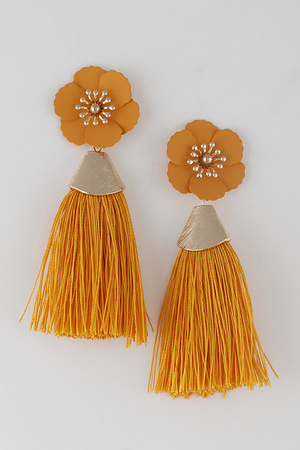 Floral Tassel Earrings 9JBA3.