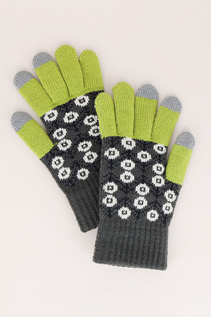 AZTEC KNIT SMART TOUCH GLOVES.