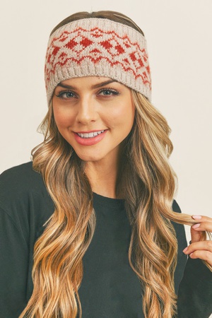 Aztec Pattern Ear Warmer Headband