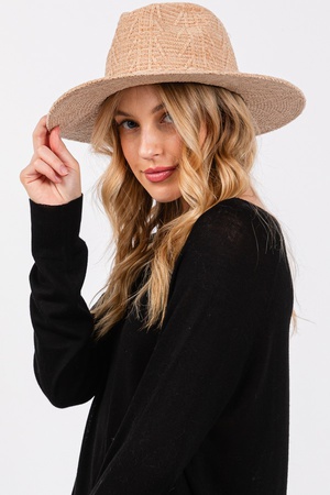 Chenille Pattern Fedora With Braided Band