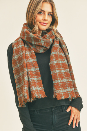 Two Toned Plaid Scarf