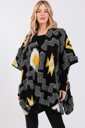 Fuzzy Aztec Pattern Kimono.