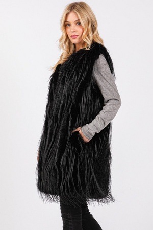 Faux Fur Pocket Vest