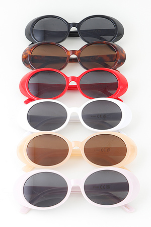 Minimal Bright Round Sunglasses