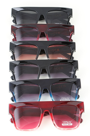 Straight Gradient Box Sunglasses