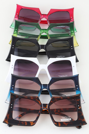 Sharp Bolted Boxy Sunglasses