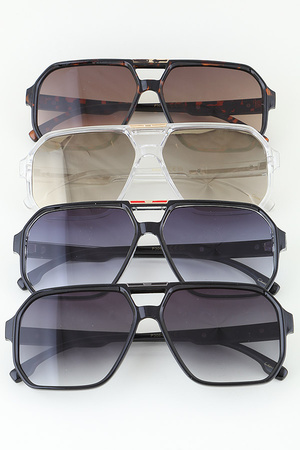 Modern Block Aviator Sunglasses