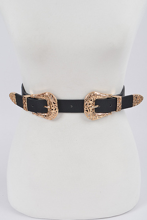 Unique Belt With Patterned Buckle.