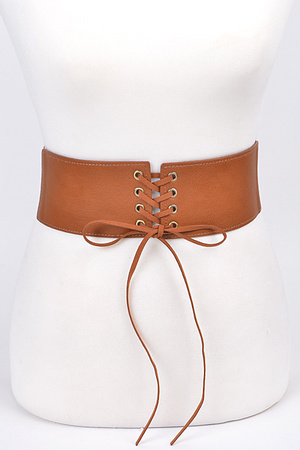 Corset Belt With Ribbon Detail.