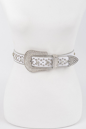 Studded Rhinestone Belt