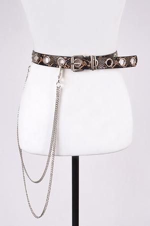 Snakeskin Large Hole Belt