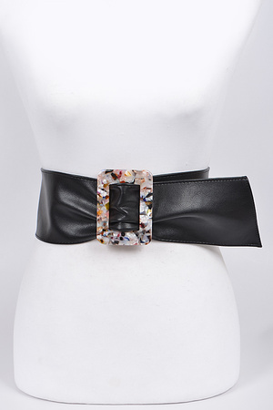 Marbleshell Buckle Waist Belt