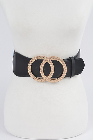 Hammered Metal Dual Loop Belt