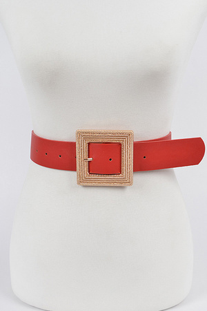 Oversized Square Buckle Belt