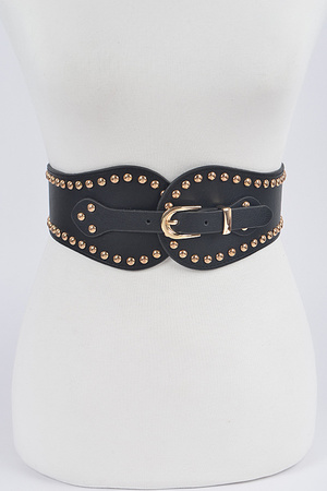 Studded Wide Stretch Belt