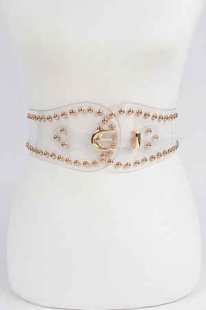 Studded Transparent Waist Belt.