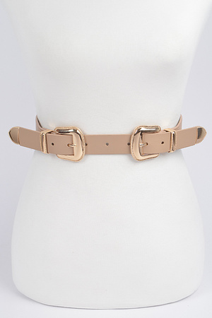 Oversized Round Buckle Elastic Belt