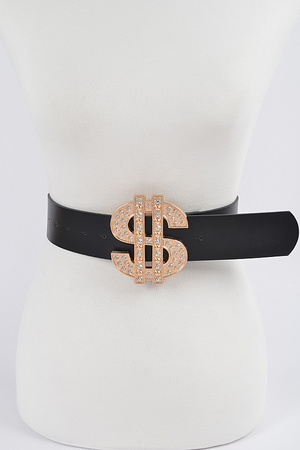 Dollar Sign Buckle Waist Belt