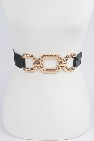 Trendy Metal Buckle Elastic Belt