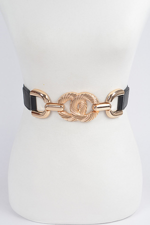 Trendy Metal Buckle Elastic Belt