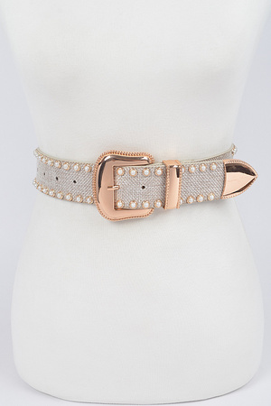 Linen Studded Belt