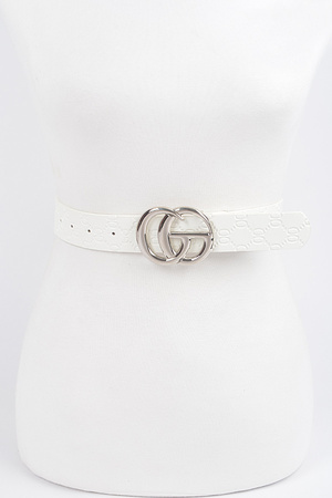 CG Buckle Embossed Belt