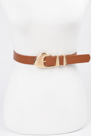 Faux Leather Multi Metal Buckle Belt