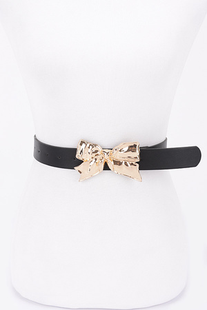 Metal Ribbon Buckle Belt