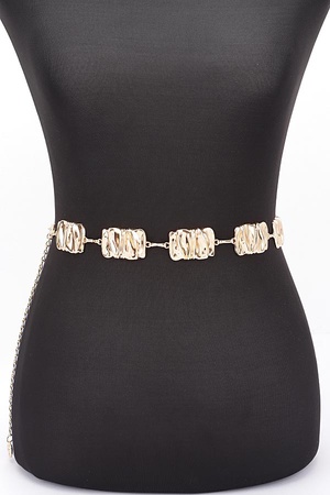 Hammered metal Chain Belt