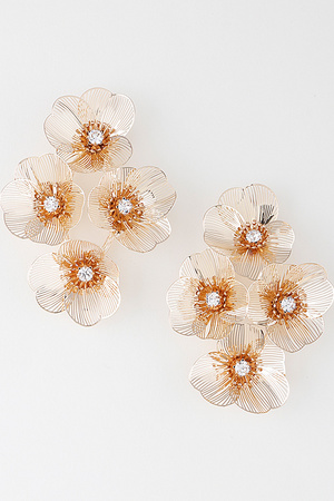 Delicate Blossom Drop Earrings