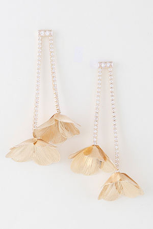 Delicate Blossom Jewel Drop Earrings