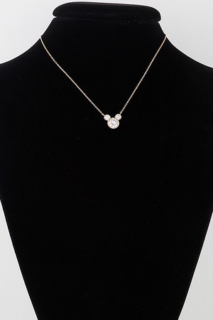 Crystal Mickey Chain Necklace