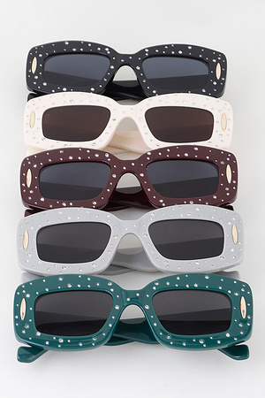 Bejeweled Chic Bar Sunglasses