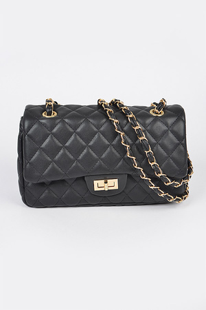 Simple Diamond Design Quilted Handbag.