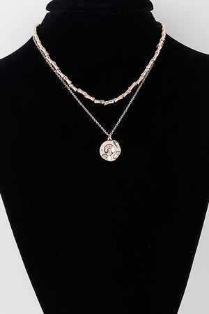 Hammered Plate Chain Necklace