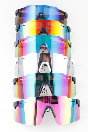 Multi Polycarbonate Mirror Shield Sunglasses