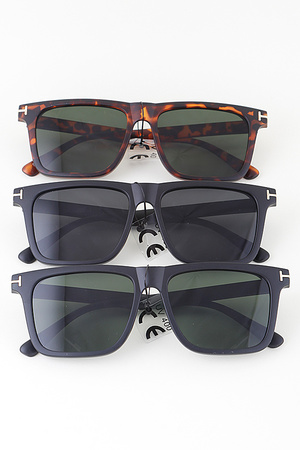 Straight T Decal Wayfarer Sunglasses