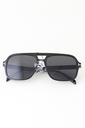 Straight T Decal Aviator Sunglasses