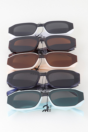 Diamond Geometric Cut Sunglasses