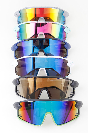 Paint Splatter Polycarbonate Shield Sunglasses